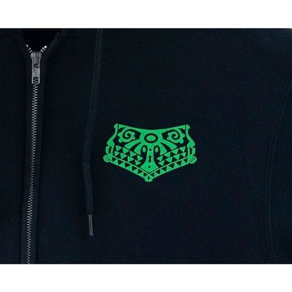 H.P. Lovecraft Film Festival Cthulhu Con Celtic Zip Up Sweatshirt Black Size M - Picture 2 of 7